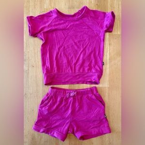 Kyte Baby Raspberry Short Sleeve Jogger Set 2T💕